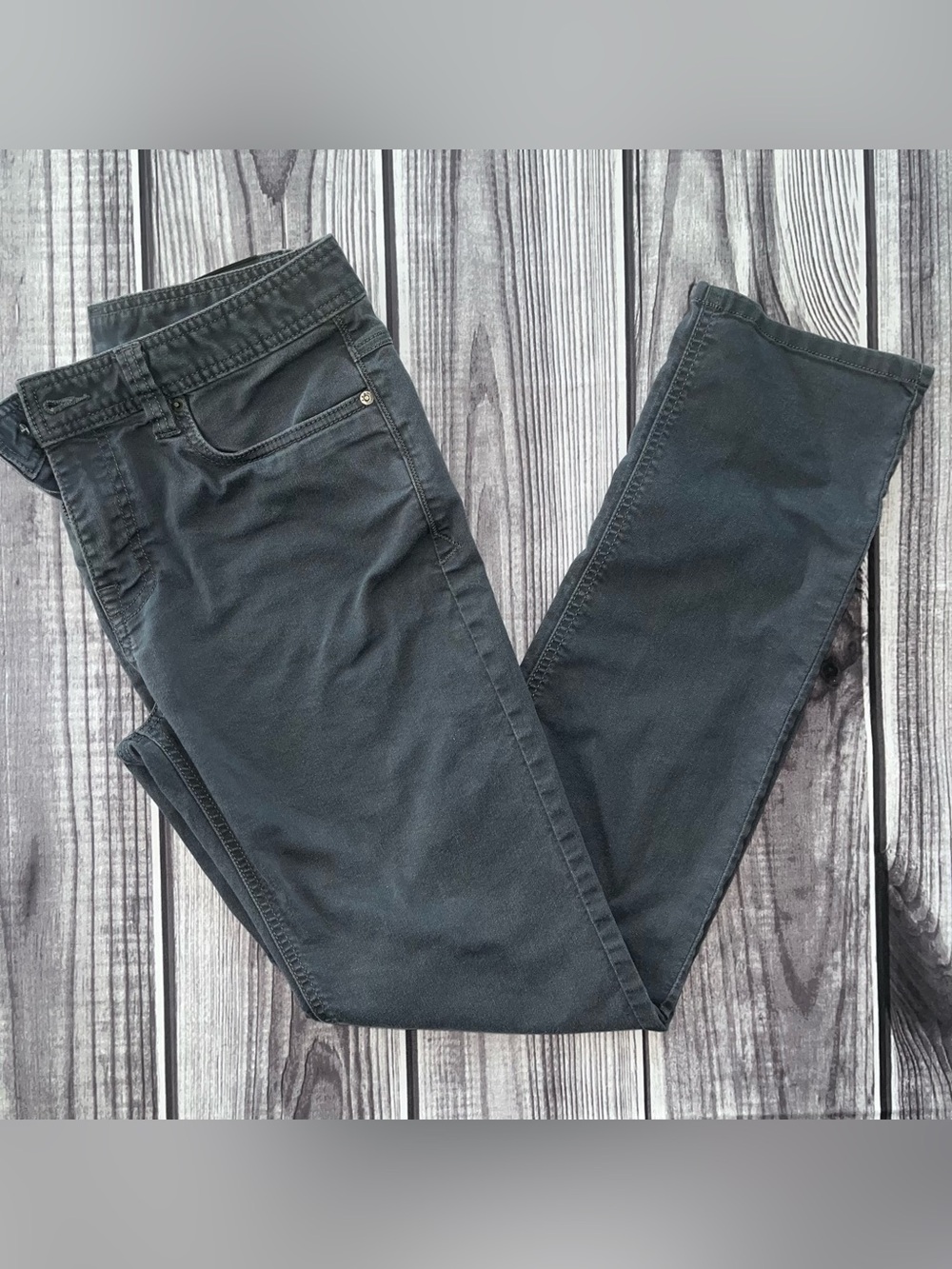 Prana Men’s Bridger Jeans, 31/34, dark gray, slim fit